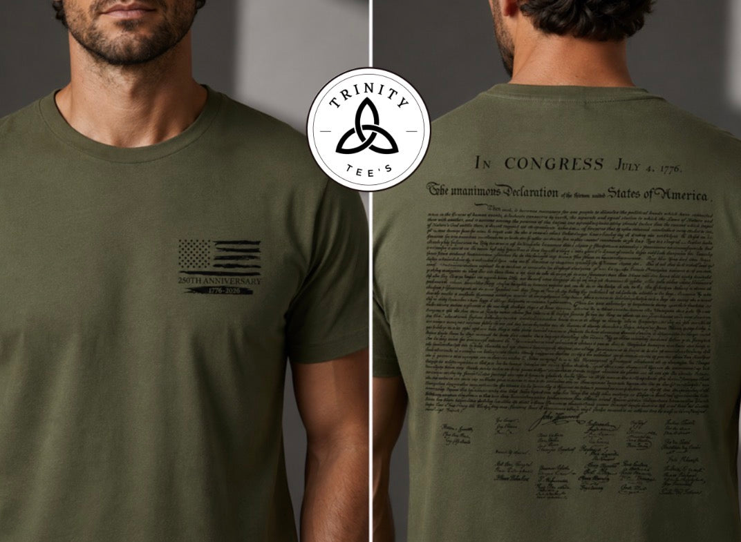 The Declaration Of Independence 250 Year Tee