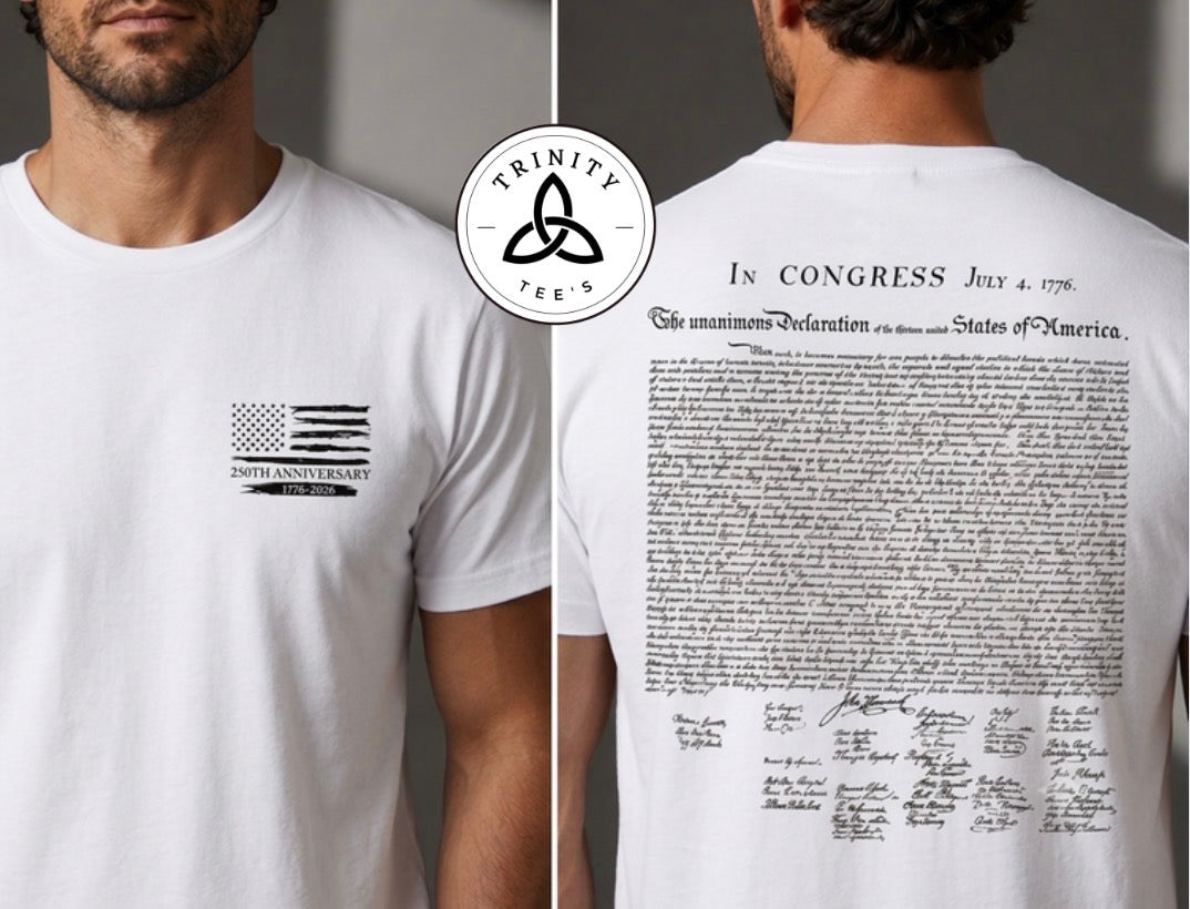 The Declaration Of Independence 250 Year Tee